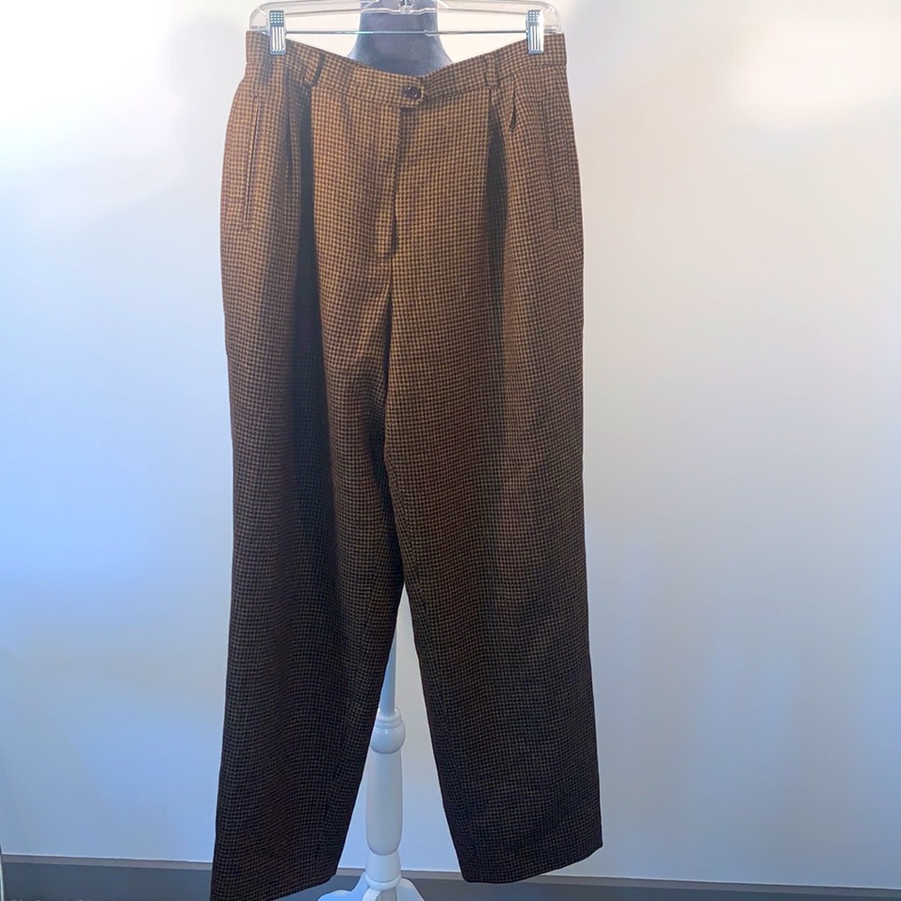 Liz Claiborne Collection pure new wool tweed trousers size 12